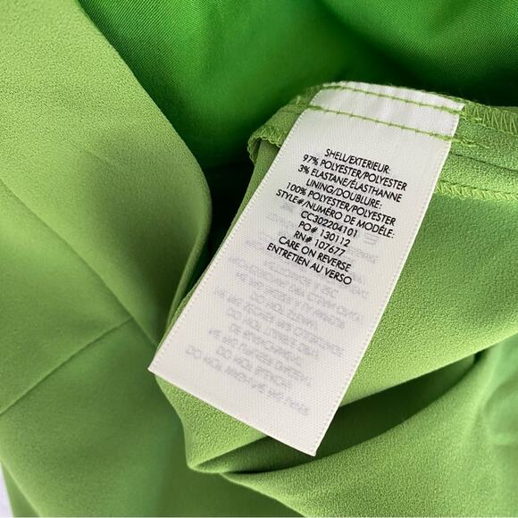 Alice + Olivia Livi Flare Leg Trousers Pants NWTs size 4 Parrot Green Lime - Picture 8 of 9